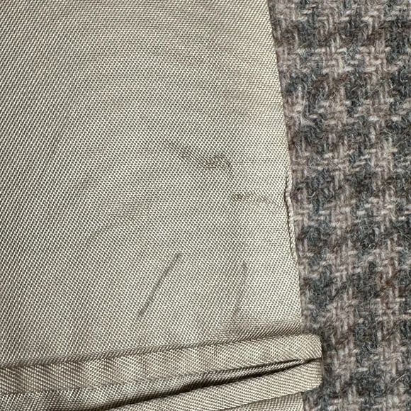 LACROSSE Vintage Wool Sport Coat Blazer Career Houndstooth Tan Elbow Patch 42L - Picture 13 of 16